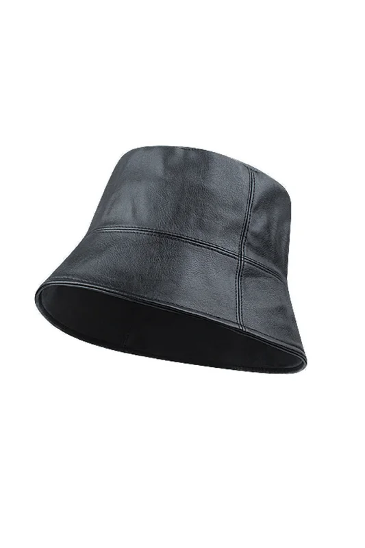 Faux Leather Bucket Hat