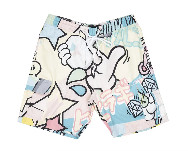 REASON GRAPHIC SWIM SHORTS MULTI - AZSW-007