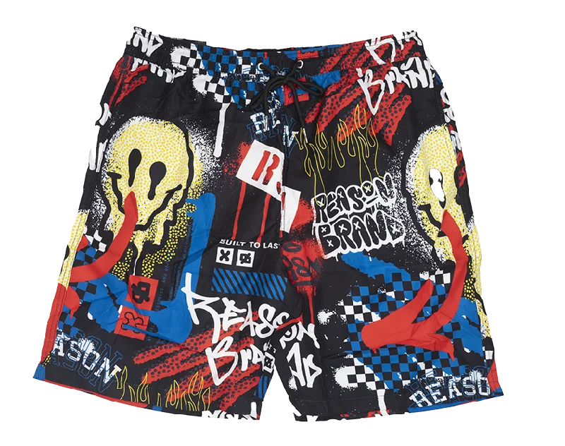 REASON GRAPHIC SWIM SHORTS MULTI - AZSW-027