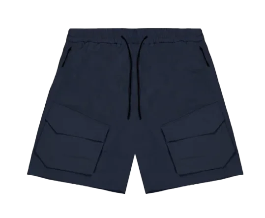 RICHIE LE NYLON UTILITY SHORTS NAVY - RLC23-054