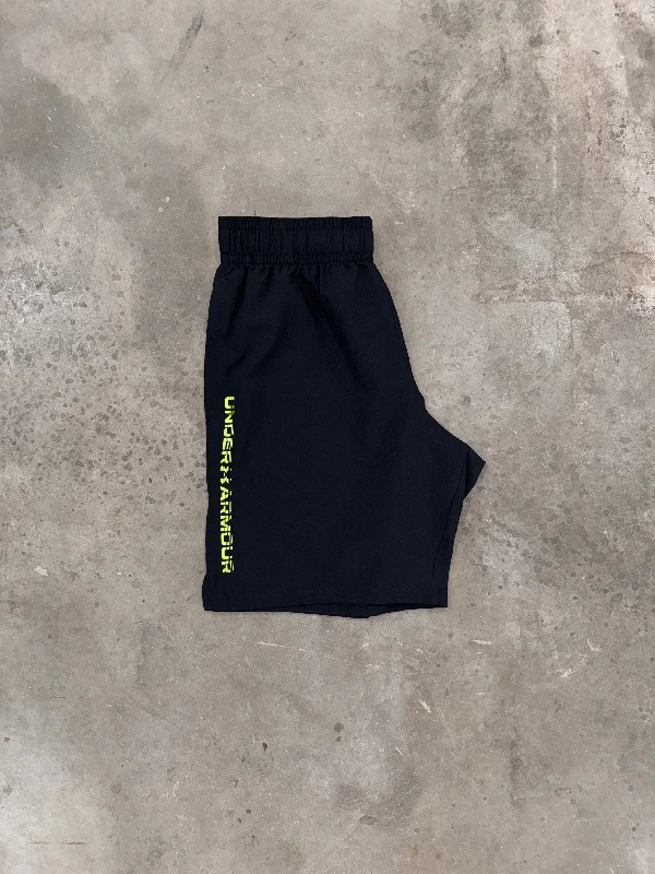 Under Armour WordMark Shorts - Black/Yellow