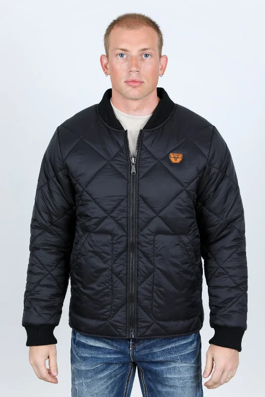 Mens Insulated Reversible Jacket - Black