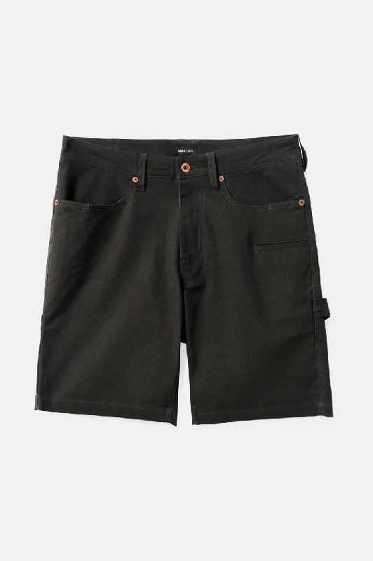 BRIXTON BUILDERS CARPENTER STRETCH SHORT WASHED BLACK