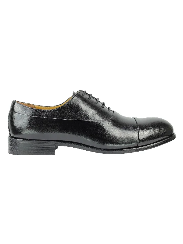 Real Leather Formal Lace up Black