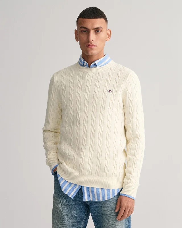 GANT Cotton Cable Crew Neck