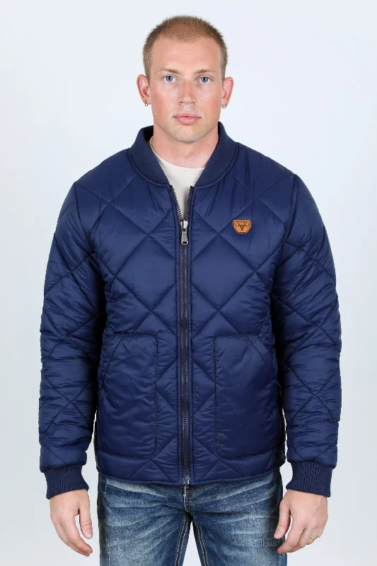 Mens Insulated Reversible Jacket - Navy