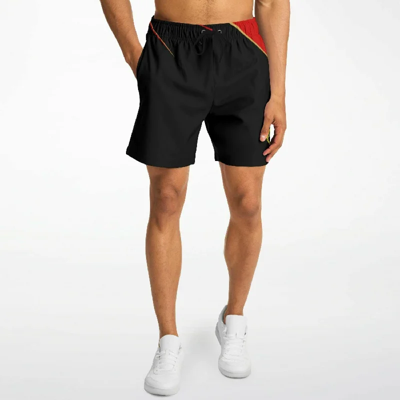 A-Team 01 Red Men's Designer Athletic Board Shorts