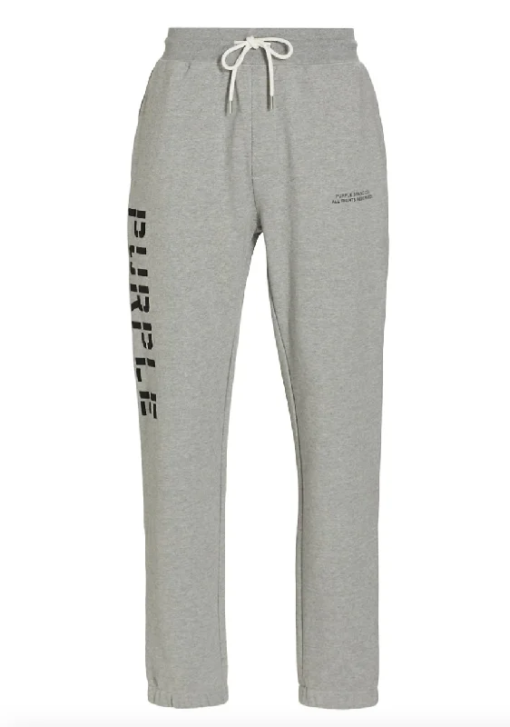 PURPLE BRAND French Terry Logo Joggers - Grey