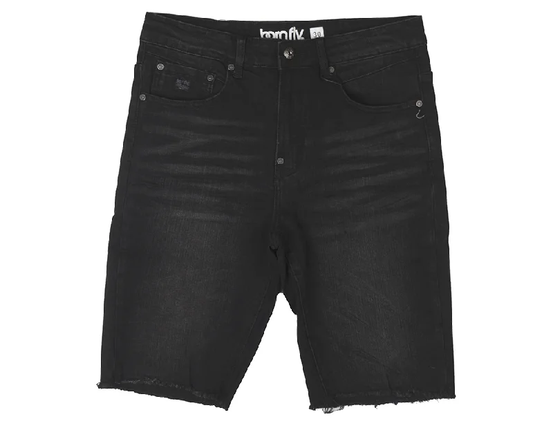 BORN FLY DENIM SHORTS BLACK - 2306D4718