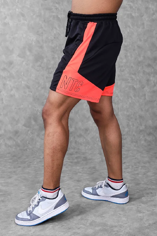 Block Training Shorts- Neon Orange