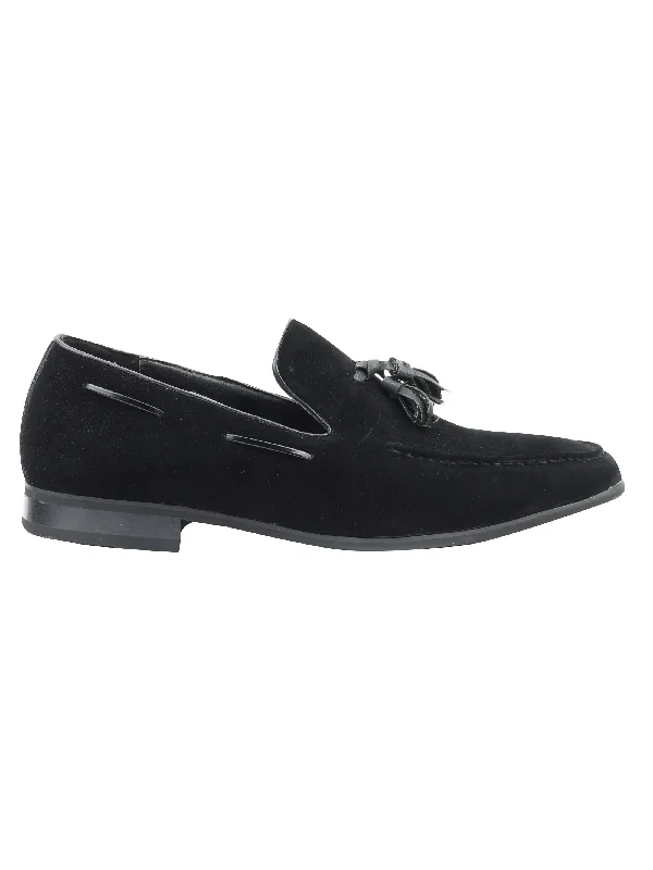 Faux Suede Leather Tassel Loafers