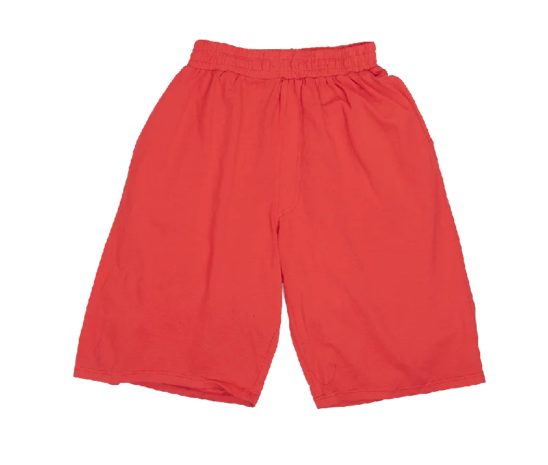 BIKE SOLID ATHLETIC SHORTS RED - 6060