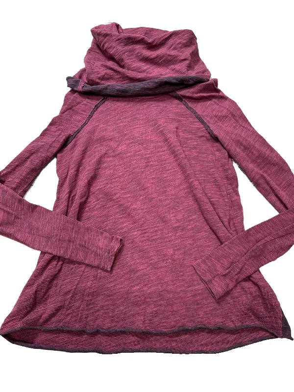 Top Long Sleeve By Free People In Maroon, Size: Osfm