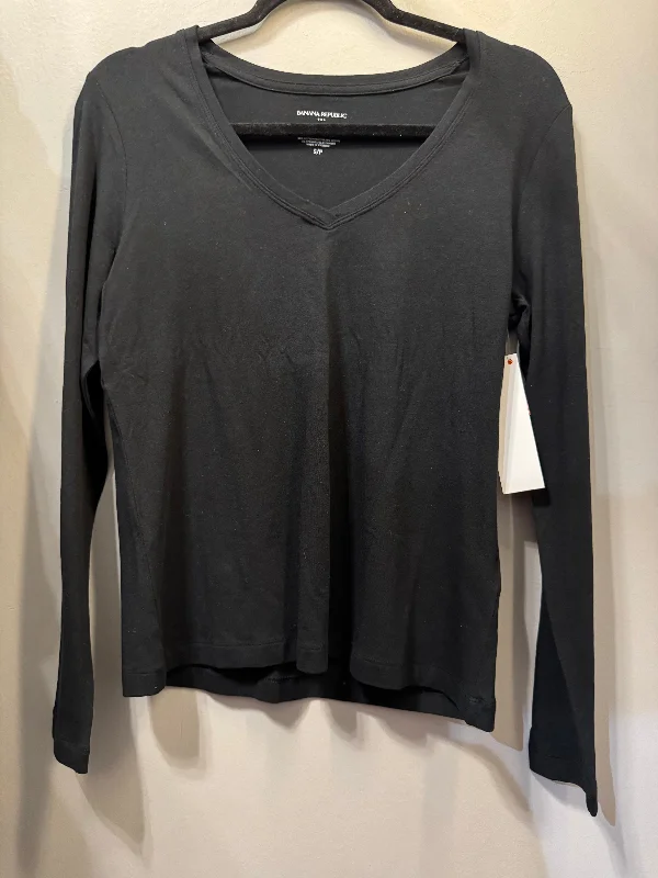 Top Long Sleeve Basic By Banana Republic In Black, Size: S