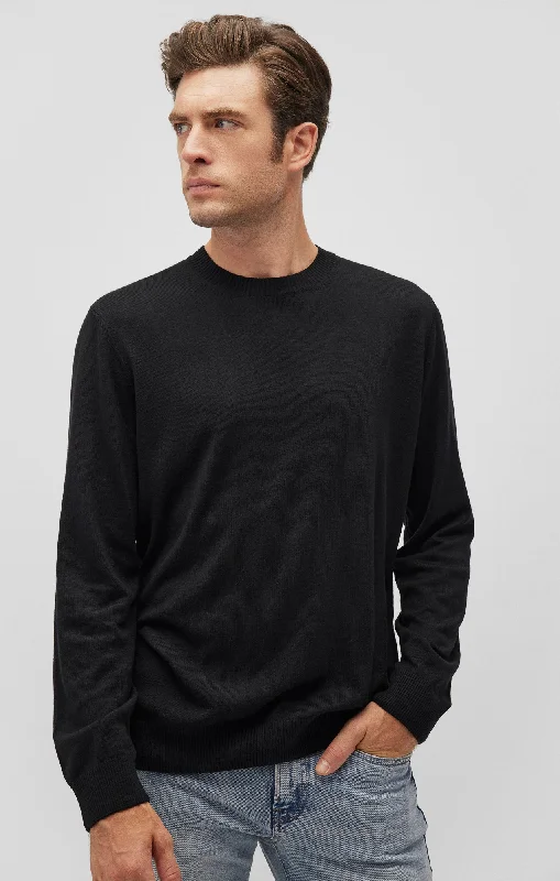 CREW NECK SWEATER IN BLACK