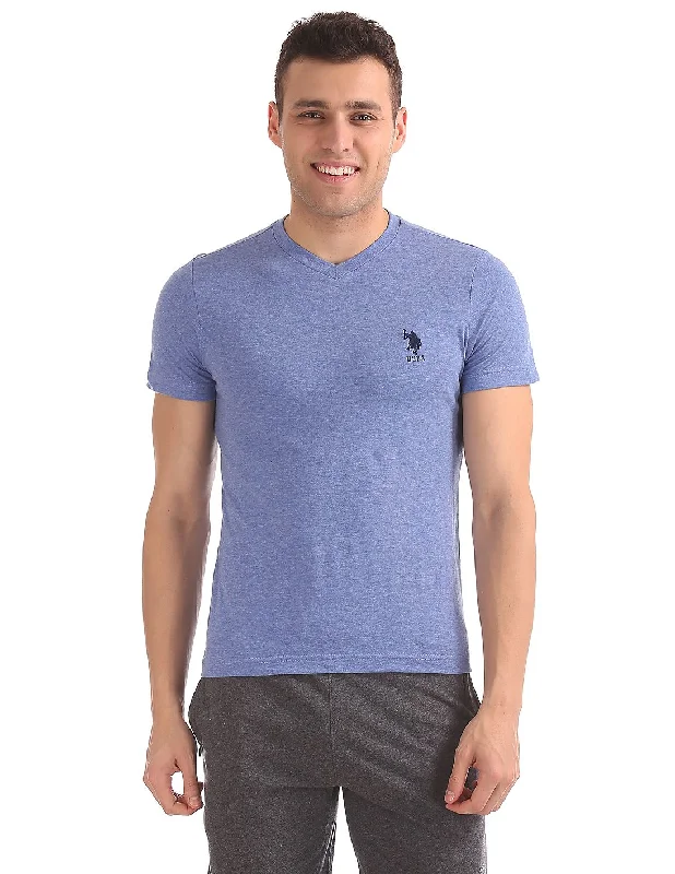 U.S. Polo Assn. Short Sleeve V-Neck T-Shirt Blue for Men