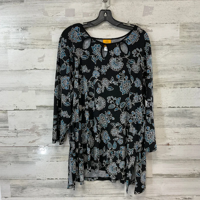 Top Long Sleeve By Ruby Rd In Black, Size: 2x