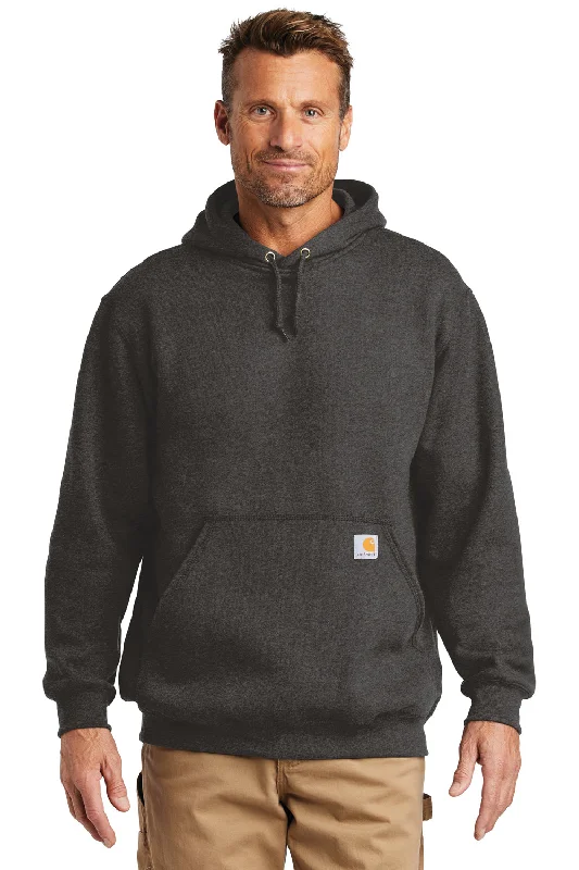 Carhartt Mens Hooded Sweatshirt Hoodie w/ Pouch Pocket - Heather Carbon Grey