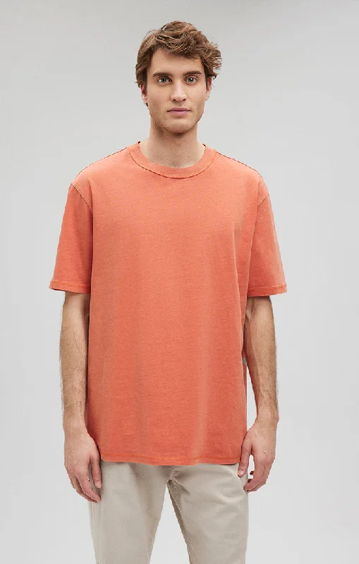 CREW NECK T-SHIRT IN CARNELIAN