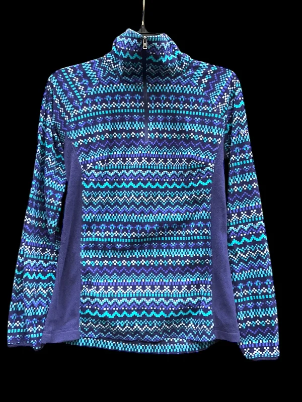 Athletic Top Long Sleeve Collar By Columbia In Purple, Size: M