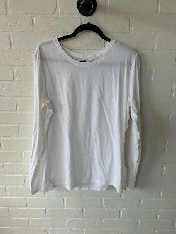 Top Long Sleeve Basic By Amazon Essentials In White, Size: Xl