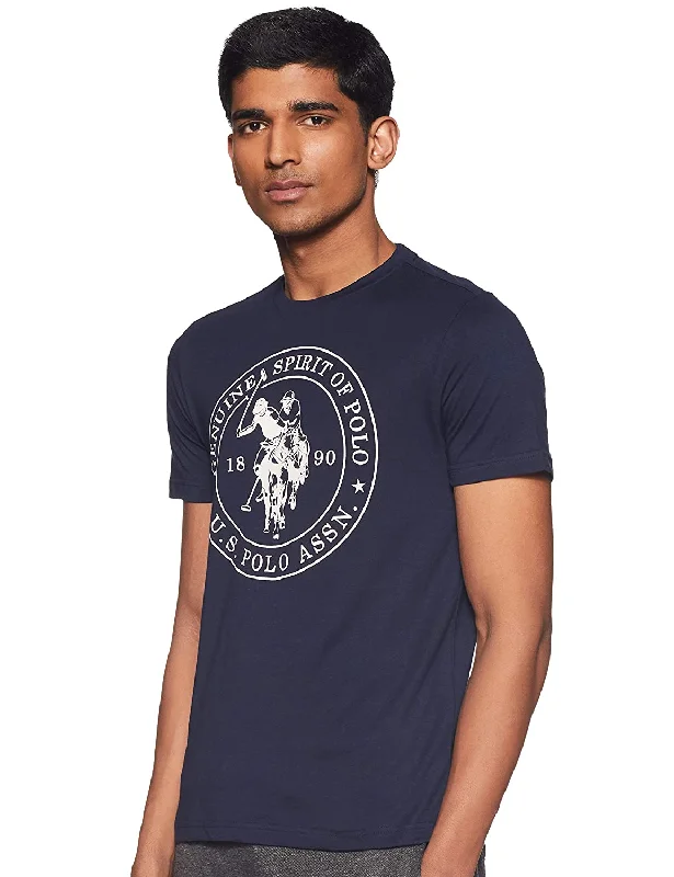 US Polo. Men's Dark Blue Solid Regular Fit T-Shirt