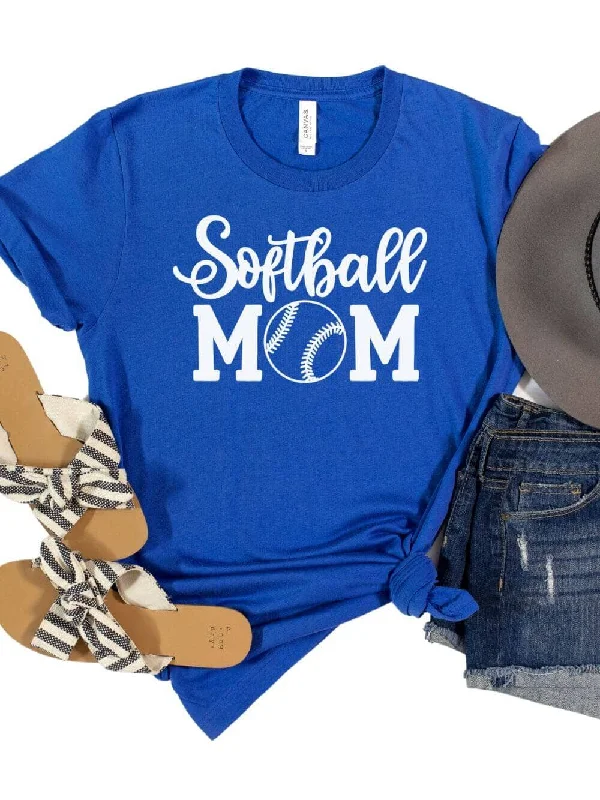 Softball Mom T-Shirt in 12 Team Colors