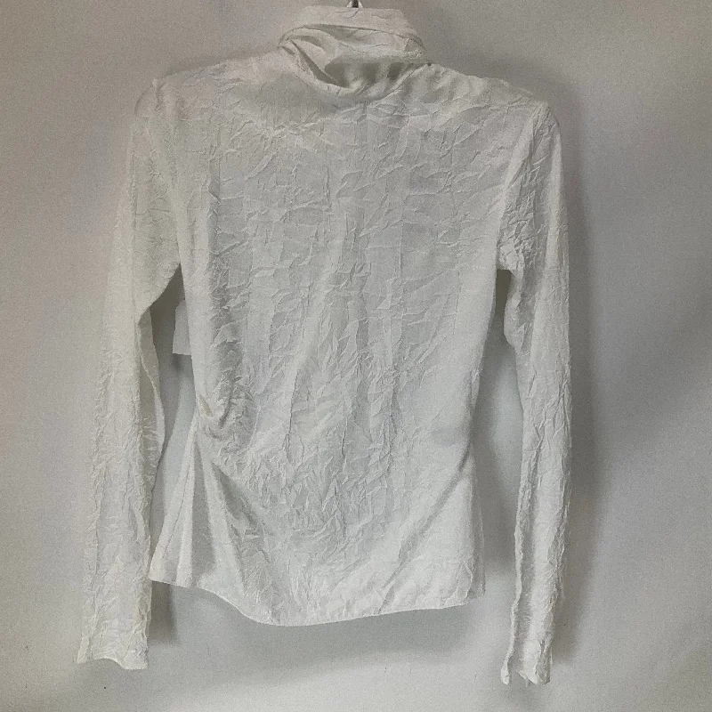 Top Long Sleeve By Zara In White, Size: Xxs