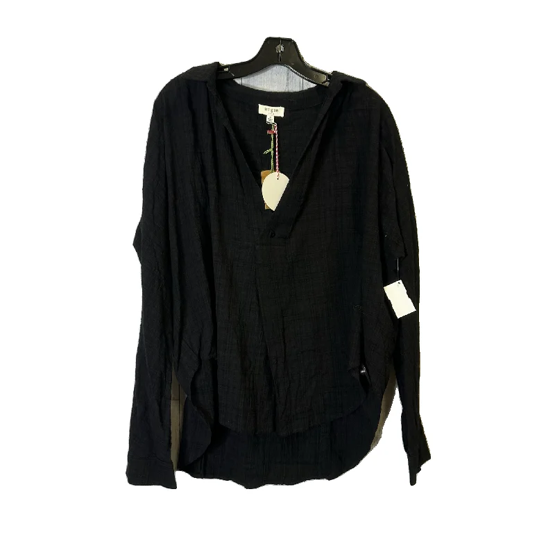 Top Long Sleeve Basic By Umgee In Black, Size: M