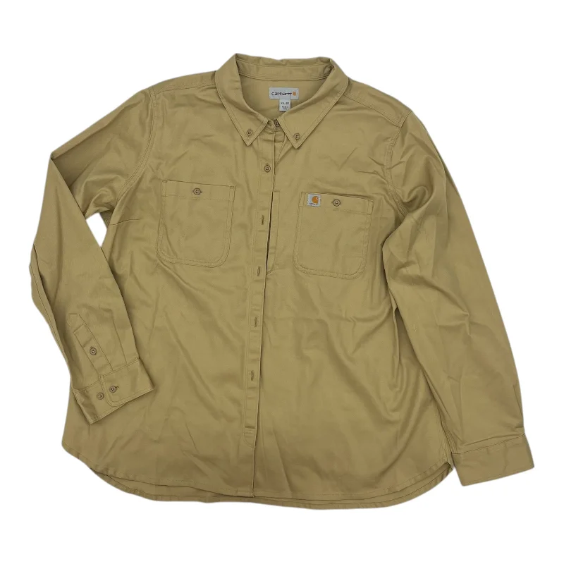 Top Ls By Carhartt In Tan, Size:Xxl