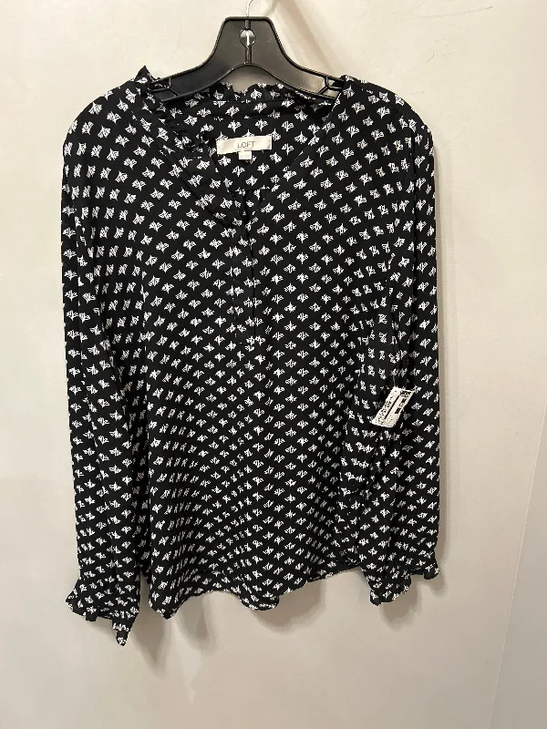 Top Long Sleeve By Logg In Black & White, Size: Xxl