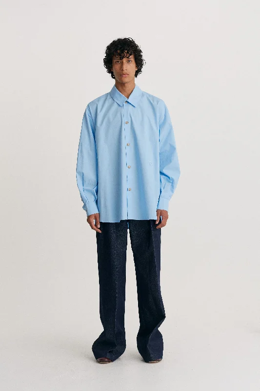 Pleat-Sleeve Oversized Shirt