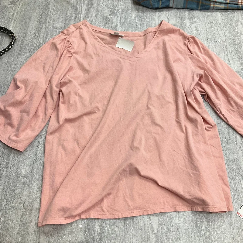 Top Long Sleeve By J. Jill In Pink, Size: Xl