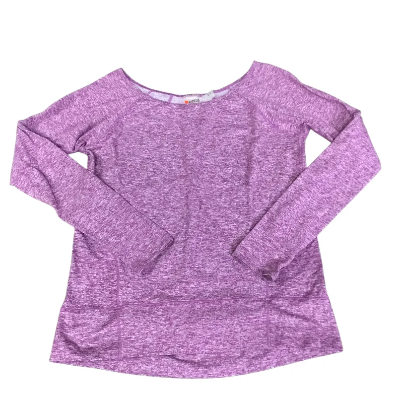 Athletic Top Long Sleeve Crewneck By Zella In Purple, Size: M