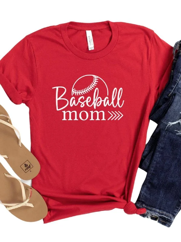 Baseball Mom T-Shirt in 12 Team Colors