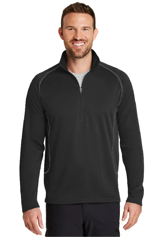 Eddie Bauer Mens Smooth Fleece 1/4 Zip Sweatshirt - Black