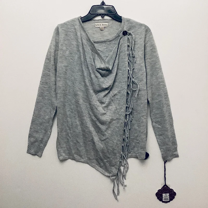 Top Long Sleeve By Knox Rose In Grey, Size: Xs