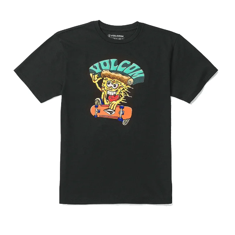 Volcom Pizzapower Youth Boy's S/S T-Shirt - Black