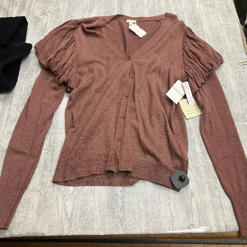 Top Long Sleeve By Hinge In Taupe, Size: L