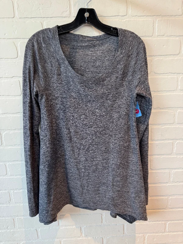 Athletic Top Long Sleeve Crewneck By Lululemon In Blue, Size: L