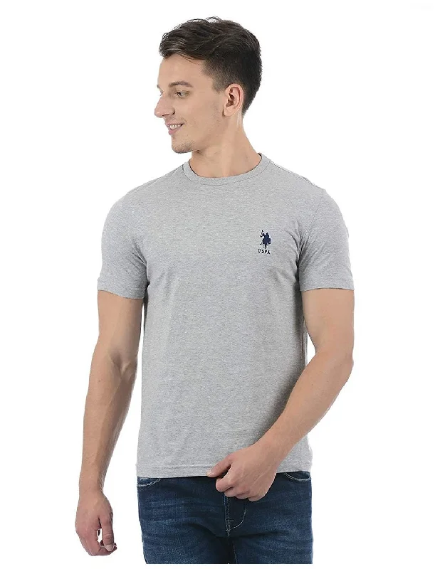 U.S. Polo Assn. Cotton Casual Grey T-shirt For Men