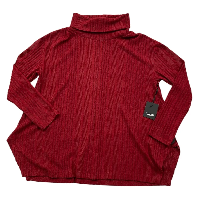 Top Long Sleeve By Simply Vera In Red, Size: Xl