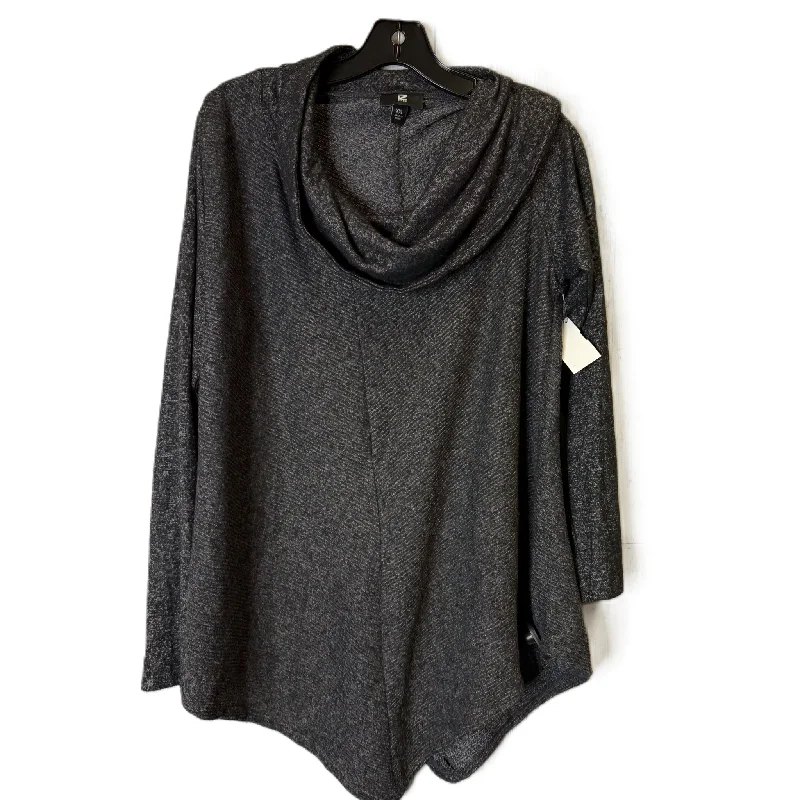 Top Long Sleeve By Iz Byer In Grey, Size: Xxl