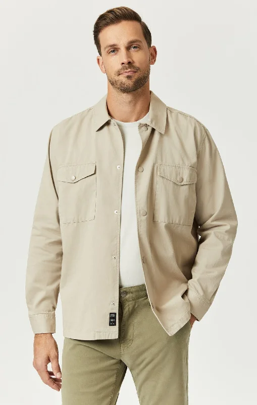 DOUBLE POCKET OVERSHIRT IN PURE CASHMERE