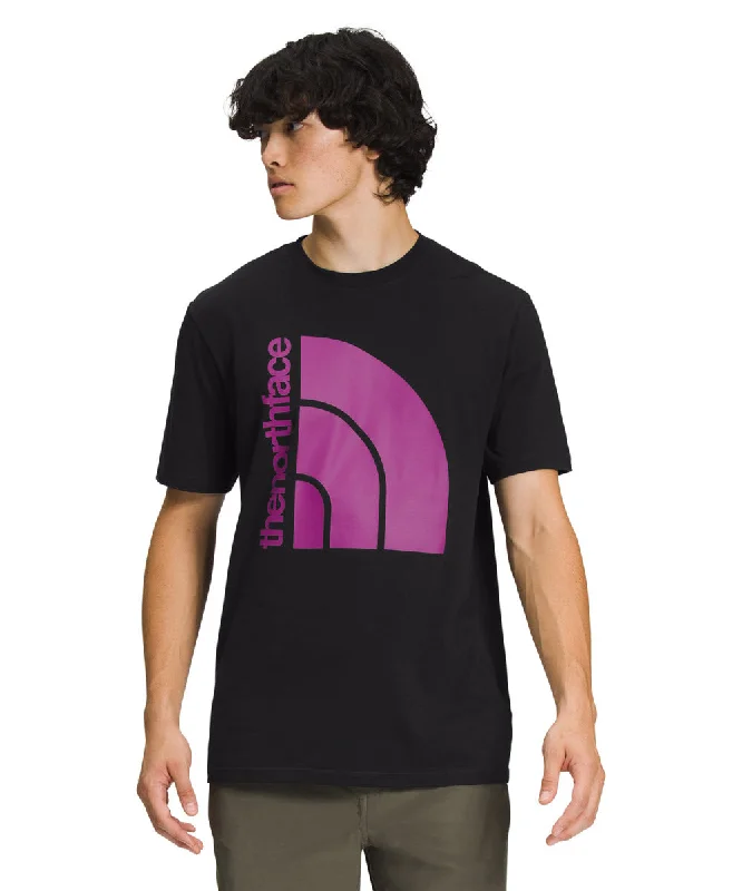 The North Face Men's Short Sleeve Jumbo Logo T-shirt - TNF Black/Purple Cactus Flower