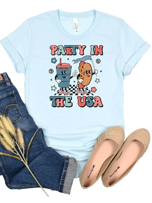 Party in the USA Patriotic 4th of July Summer T-Shirt