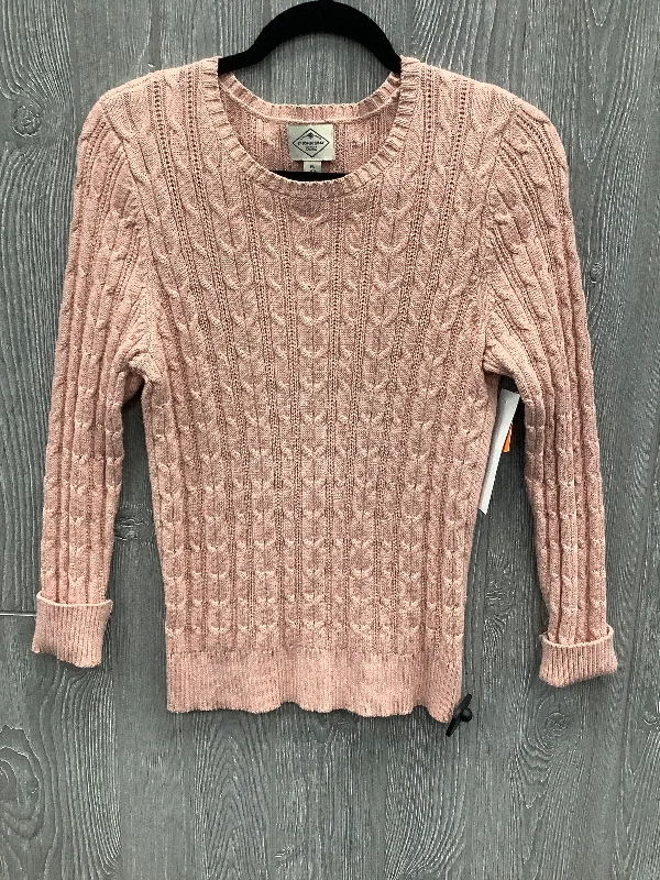 Top Long Sleeve By St Johns Bay In Pink, Size: Lp