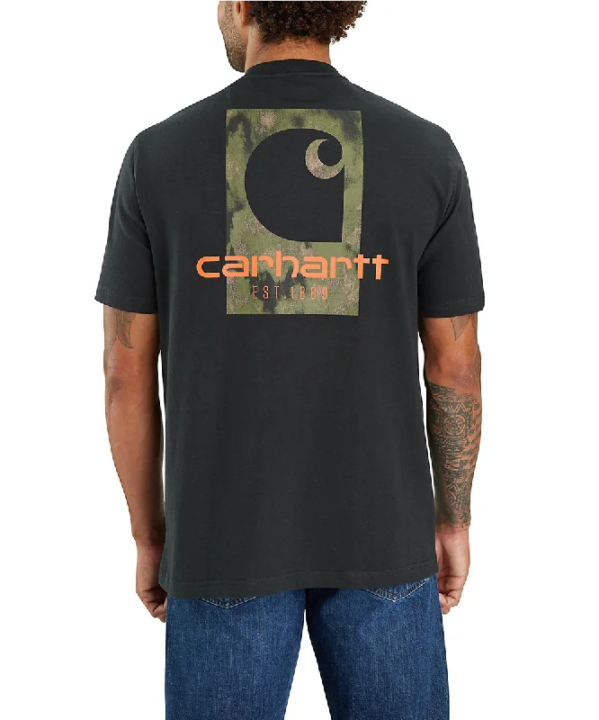 Carhartt Loose Fit Camo Logo Graphic Pocket T-shirt - Black