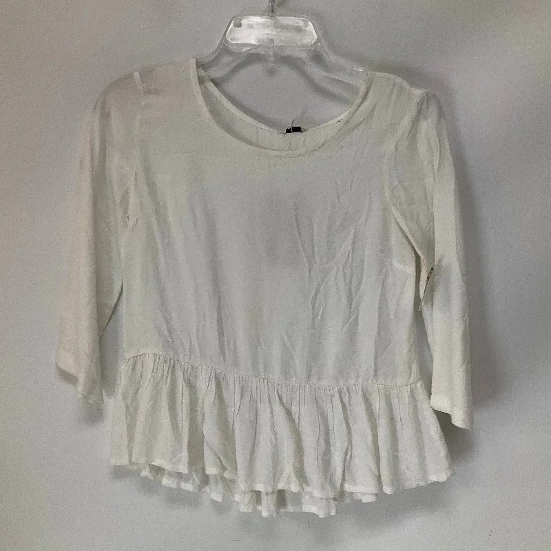 Top Long Sleeve By Cmc In White, Size: Xs