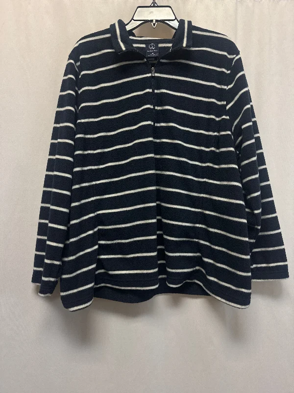 Top Long Sleeve By Lands End In Navy, Size: 1x